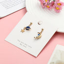 Star Moon Earrings Astronaut Stud Earrings Planet Star Stud Dangle Earrings