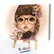 Coffee Girl Oil Paint By Numbers Kits Canvas Picture Wall Art DIY Craft