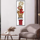 Subcross Stitch 14CT Cotton Thread Christmas Deer DIY Counted Embroidery