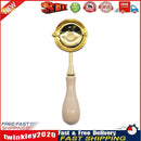 Sealing Wax Spoon Solid Wood Retro Wax Decorative Stamp Craft (Apricot) Newly
