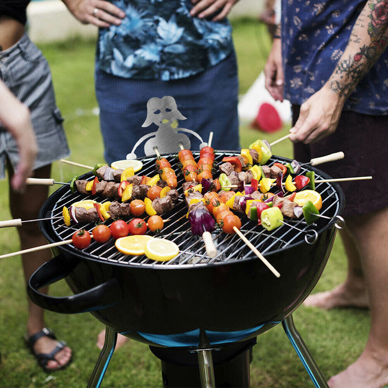 Outdoor Barbecue Fork Hot Dog Guys Grill Boy Girl Skewer Roaster Cooker (C)