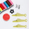 3pcs Fish Type Auto Needle Threader Plastic Quick Needle Inserter (Yellow)