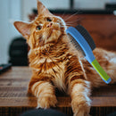 Dog Hair Brush Plastic Handle Double Faced Pet Cat Puppy Comb Massage Bath Brush