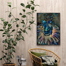 DIY Oil Paint by Numbers Blue Girl Hand Painted Acrylic Coloring Picture