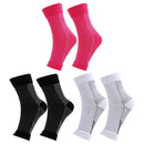 Compression Foot Sleeve Sports Ankle Brace Socks for Women Men (Black S/M)