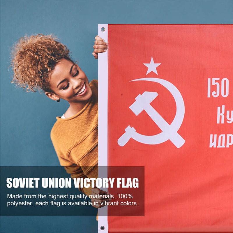 Russian Soviet Union Flag WW2 Victory Day Banner Bunting Outdoor Decoration