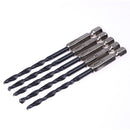 15 pcs High Speed Steel Titanium Coated Drill Bits Set 3 4 5 mm Hex Shank