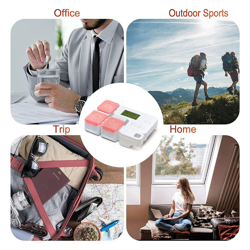 #A Timing Pill Box Weekly Tablet Container Splitter Organizer Medicine Dispenser