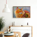 Full Embroidery Colorful Cat Cross Stitch Kit 11CT Stamped DIY Canvas Craft Gift