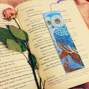 DIY Special Shape Diamond Painting Leather Owl Bookmark with Tassel Crafts Newly