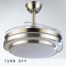Reversible Blades 3 Speed Modern White Ceiling Fan Light with Light & Beech