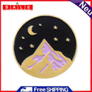 Creative Round Brooch Snow Nightscape Cartoon Badges Pins Backpack Accessories