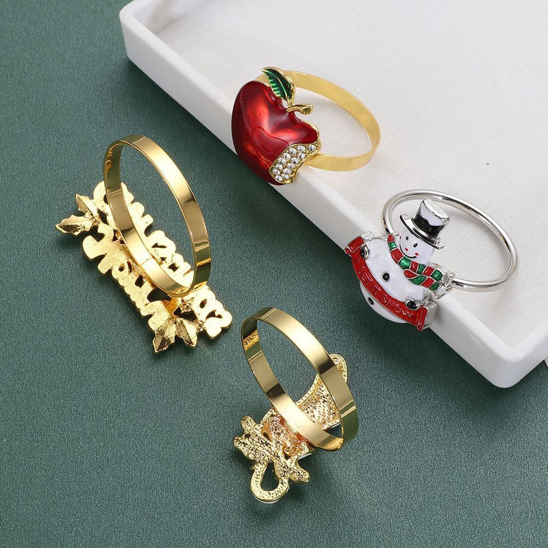 Elk Santa Claus Mouth Ring Napkin Ring Table Decoration Christmas Supplies