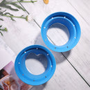 2pcs 6.5in Waterproof Car Speaker Covers Soft Silicone Horn Spacer (Blue) Newly