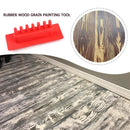 2pcs Rubber Red Cylinder Wood Grain Graining Wall Paint DIY Painting Tools