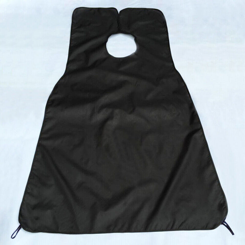Beard Shaving Cloth Scraping Beard Hair Apron Catcher with Sucker (Black) Newly