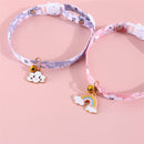 Bell Pendant Cat Accessories Cat Collars Rainbow Dog Collar Kitten Necklace