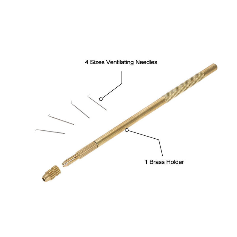 5pcs/set Ventilating Holder with Copper Handle for DIY Lace Wig Needles