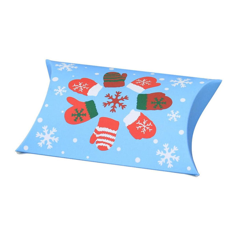 12pcs Christmas Pillow Shaped Paper Gift Boxes Santa Claus Deer Snowman Favour~