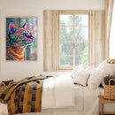 Colorful Cat Oil Paint By Numbers Kit DIY Acrylic Painting on Canvas Frameless