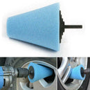 1x Blue Cone Shaped Polishing Sponge Tool For Car Hub Wheel J6U6 Automobile K8T9