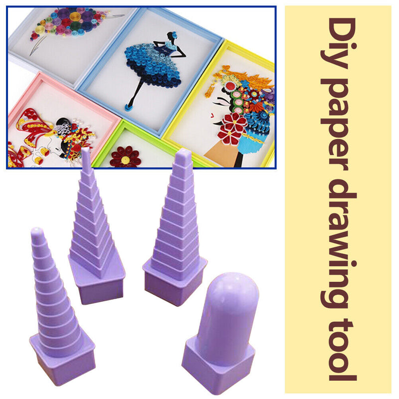 1 Set Plastic DIY Paper Flower Creation Decor Art Craft Paper Quilling Tower