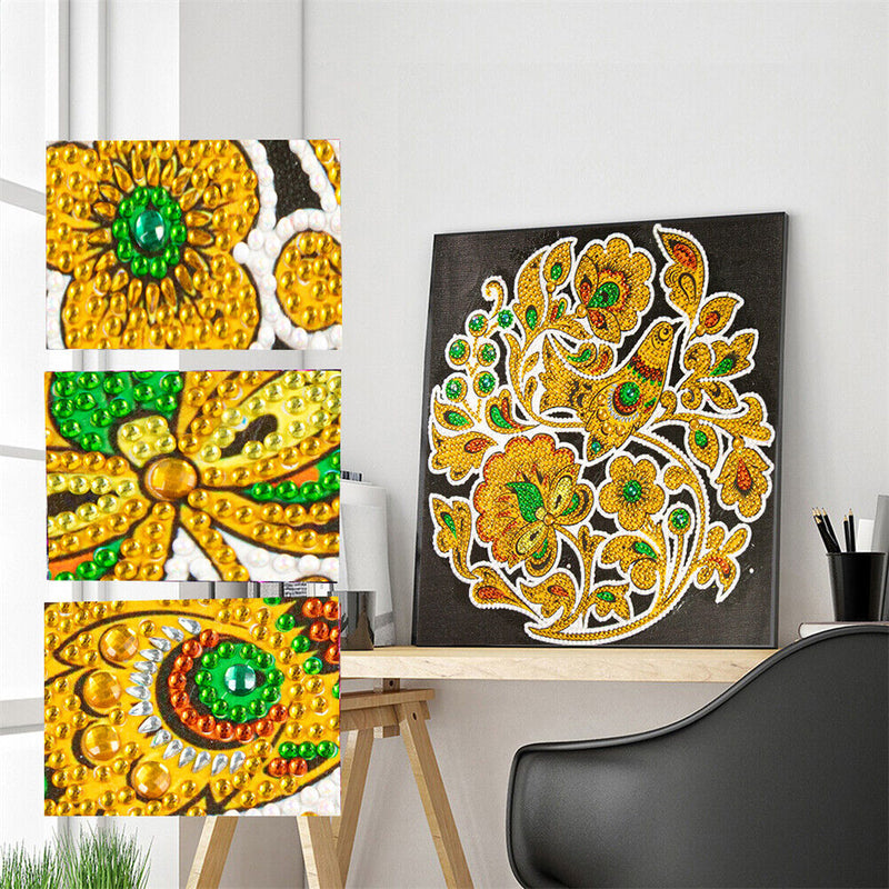 Part Specical Shaped Drill Diamond Painting Bird and Flower Wall Art Mosaic Kit
