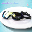Adults Swimming Eyewear Outdoor Waterproof Anti-fog Diving Goggles (Black)