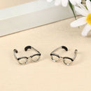 Women Girls Minimalist Jewelry Bohemian Finger Ring Cute Glasses Ring