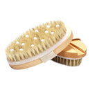 Wooden Bristle Body Brush Dry Wet Bath Scrubber Massager Exfoliate Shower Tools
