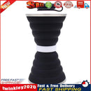 500mL Collapsible Soft Kettle Outdoor Silicone Water Bottle (Black+White) Newly