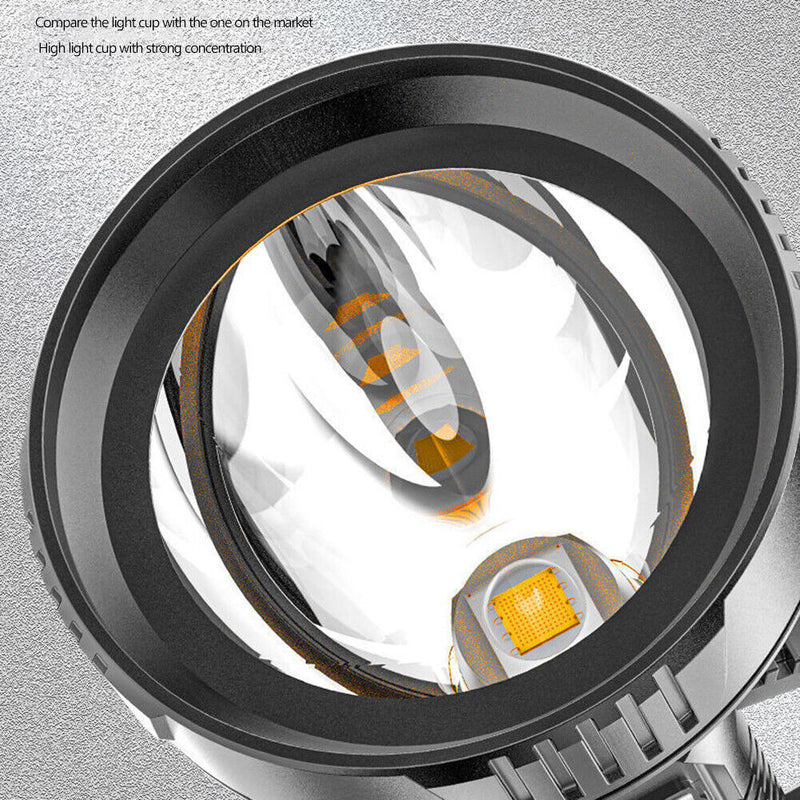 Waterproof Multi-Function Long-Range Lighting Portable Rechargeable Searchlight