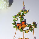 #A Crystal Wind Chimes Butterfly Star Moon Love Heart Prisms Light Catcher Windb