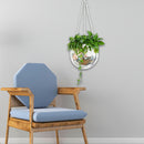 Boho Mirror Ball Hanging Flower Pot Hanger Basket Home Garden Decor (15cm) Newly