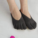 1 Pair Women Casual Invisible Socks, Non-Slip Five Finger Socks (Black) Newly