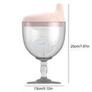 Baby Goblet No Spill Baby Sippy Cup Wine Glass for Baby Kid Party (Pink) Newly