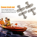 4pcs Stainless Steel Threads Kayak Rail Track M6 Screw Nuts Mounting Accessories
