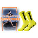 Anti Slip Football Socks Baseball Rugby Soccer Socks for Adults (Yellow) Newly