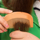 Tool Hairdressing Beard Hair Comb Mustaches Brush Fine Coarse Teeth Peach Wood