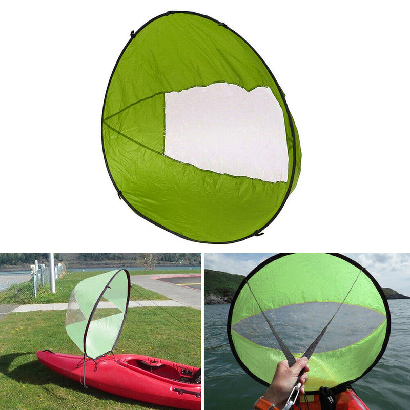Foldable Kayak Boat Wind Sail Surfing Kayak Downwind Wind Paddle (Green) Newly