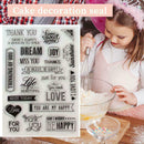 Happy Birthday Silicone Clear Stamp Transparents Rubber Scrapbookings DIY U7G4