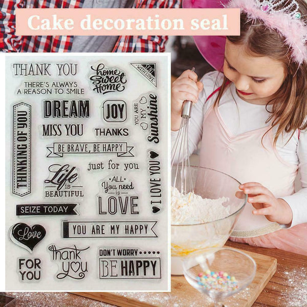 Happy Birthday Silicone Clear Stamp Transparents Rubber Scrapbookings DIY U7G4