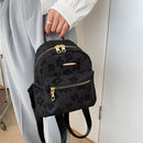 Female Solid Color Portable Shoulder Rucksacks Soft Canvas Student School Bag
