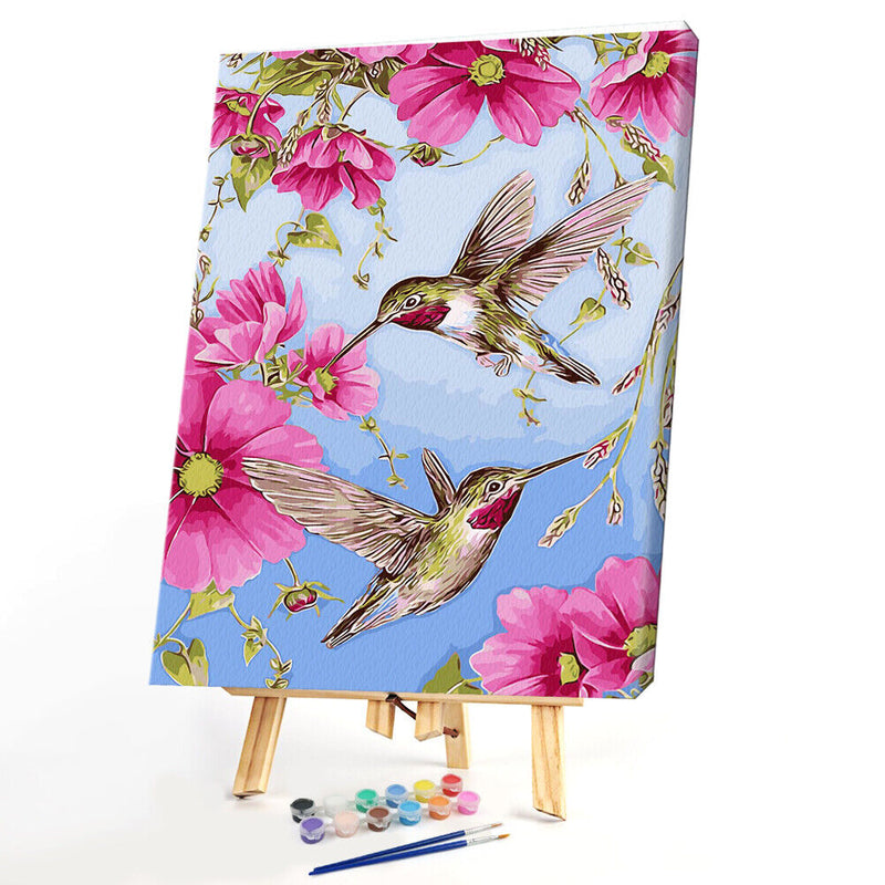 Hand Painted Artwork Frameless DIY Flying Bird Painting By Numbers Art Picture