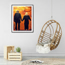5D Diamond Painting DIY Old Couple Full Round Drill Mosaic Picture Wall Decor