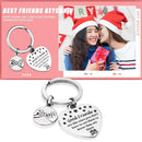 Steel Key Chain Keyring Heart Good Friend Message Giftes Friend Beast N1D5