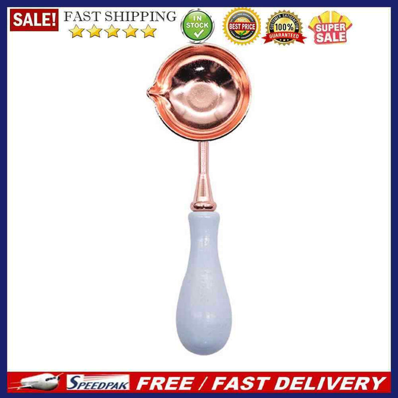 Sealing Wax Spoon Solid Wood Retro Wax Decorative Stamp Craft -6pcs