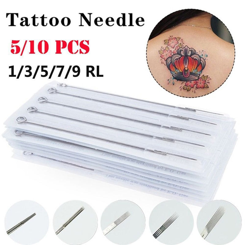 Disposable 1/3/5/7/9/11 RL Sterile Needles Stainless Steel Tattoo Needles