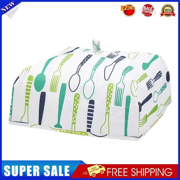 Kitchen Insulation Aluminum Foil Food Cover Folded Anti Mosquito Cover (L)