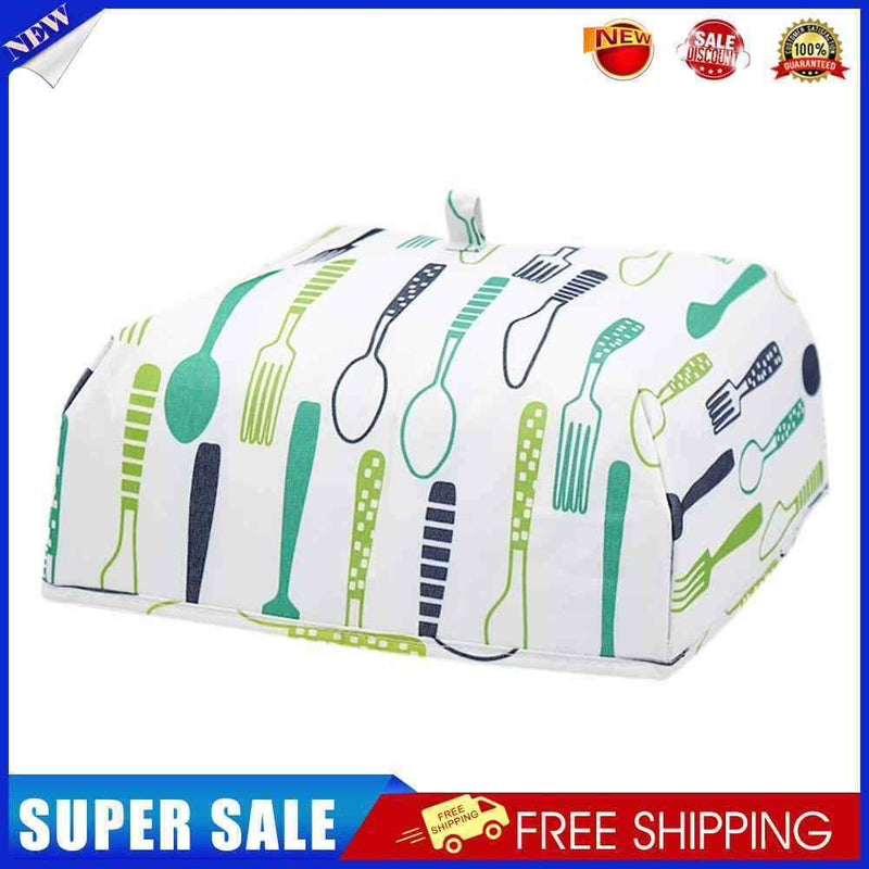 Kitchen Insulation Aluminum Foil Food Cover Folded Anti Mosquito Cover (L)